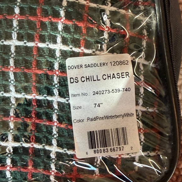 NWT 74" Dover Saddlery waffle weave plaid chill chaser horse cooler - Picture 2 of 7
